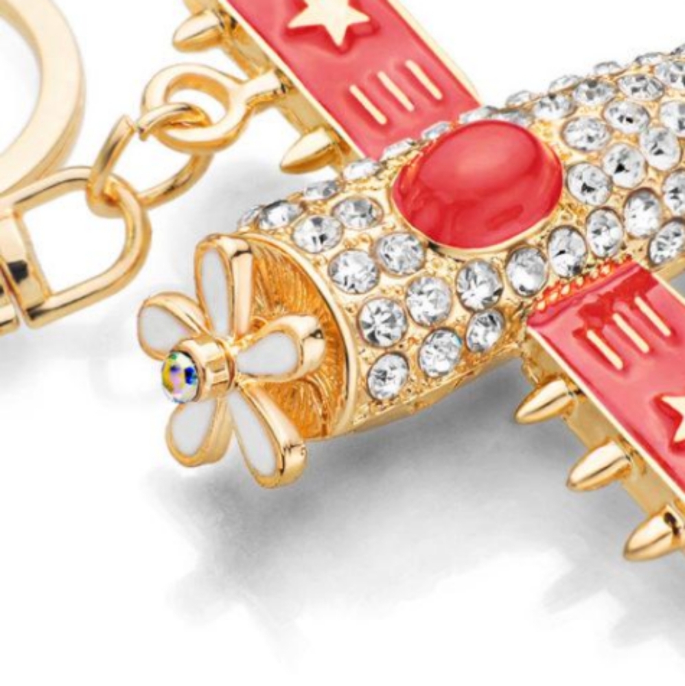 Airplane Bag Charm/Keychain Red - Picture 9 of 12